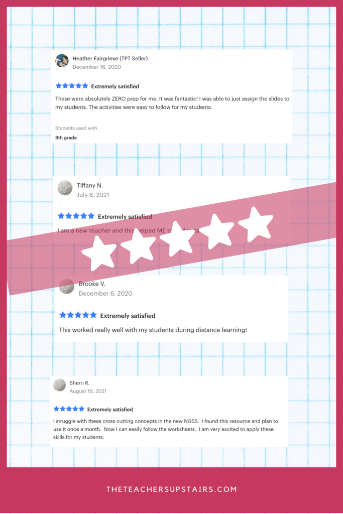 5-star review of the teachers upstairs crosscutting-concepts worksheets