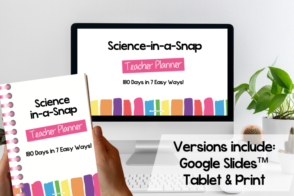 picture of digital teacher planner and paper planner