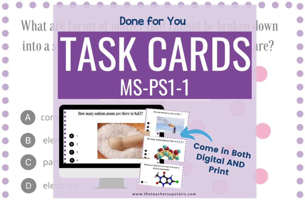 Image shows digital and print task cards.